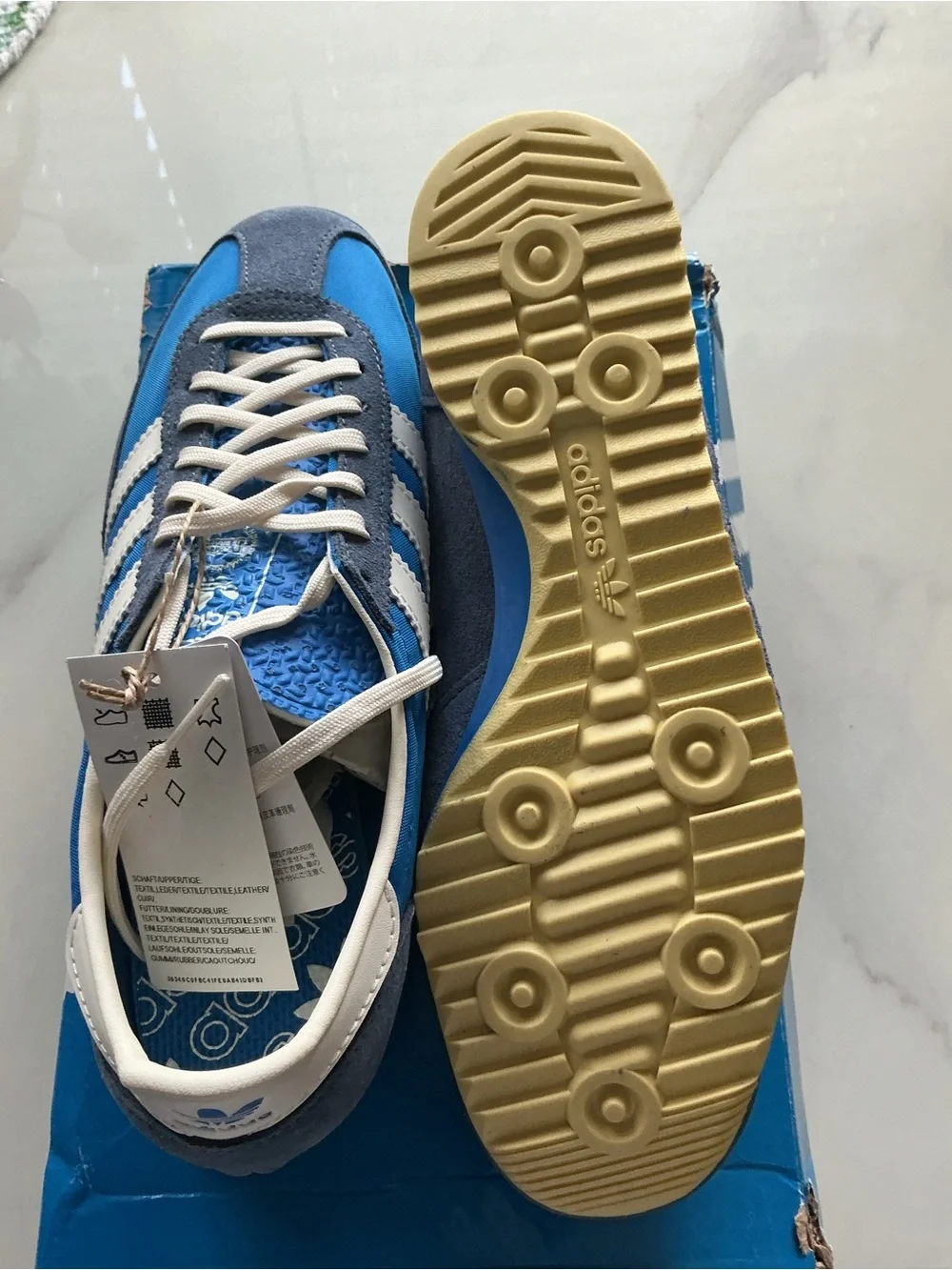 adidas SL72  Blue & White Inspired Sneakers JS0255 brand new in box women’s 9